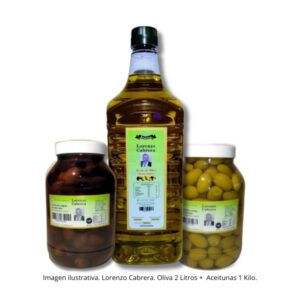 Oferta - Oliva Lorenzo Cabrera 2 Litros + 1 Kg Aceituna (Verde o Negra)