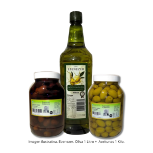 Oferta - Oliva Ebenezer 1 Litro + 1 Kg Aceituna (Verde o Negra)