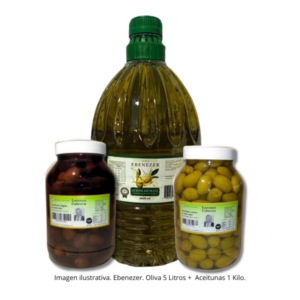 Oferta - Oliva Ebenezer 5 Litros + 1 Kg Aceituna (Verde o Negra)